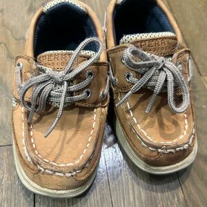 Sperry Kids Tan Moccasins